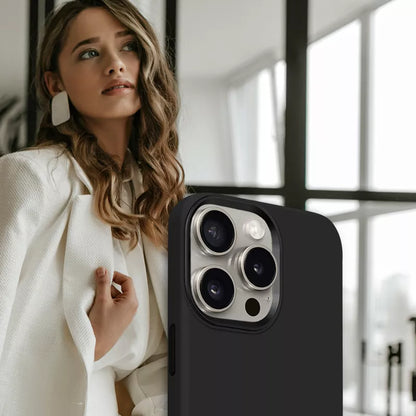 Crong Color Cover LUX Magnetic – dėklas skirtas iPhone 15 Pro su MagSafe (Juodas)