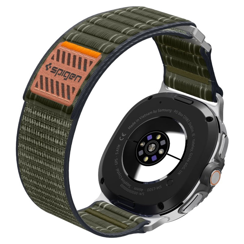 Spigen WBF0 Band - Žalias dirželis Samsung Galaxy Watch 8 / 8 Classic 40 / 44 / 46 mm