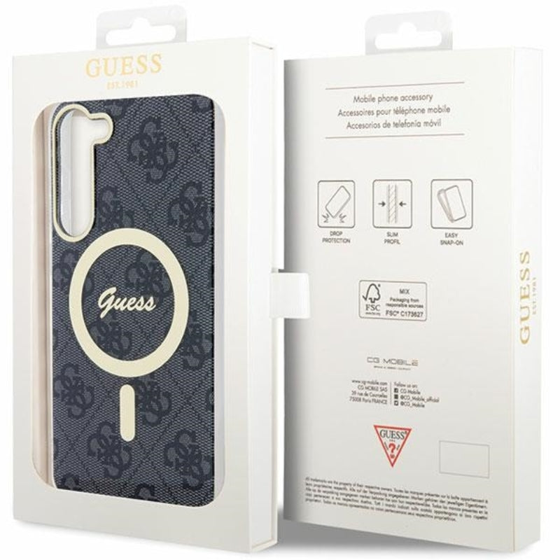 Guess 4G MagSafe – dėklas, skirtas Samsung Galaxy S23 (juodas)