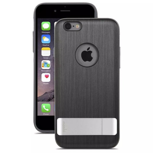 Moshi iGlaze Kameleon – kietas dėklas su stovu, skirtas iPhone 6s Plus / iPhone 6 Plus (plieno juodas)