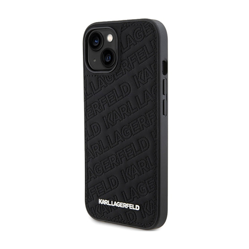 Karl Lagerfeld Quilted K Pattern – „iPhone 15 Plus“ dėklas (juodas)
