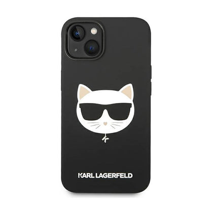 Karl Lagerfeld Choupette Head MagSafe Silicone – dėklas, skirtas „iPhone 14 Plus“ (juodas)