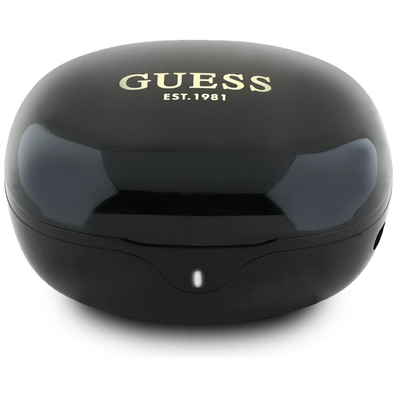Guess Flat Classic Logo Electroplated – TWS ausinės + įkrovimo dėklas (juodas)
