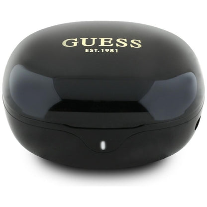 Guess Flat Classic Logo Electroplated – TWS ausinės + įkrovimo dėklas (juodas)