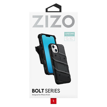 ZIZO BOLT serijos dėklas iPhone 14 (juodas)