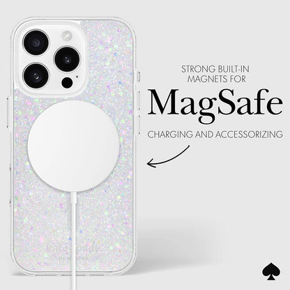 Kate Spade New York Protective MagSafe – dėklas iPhone 16 Pro (Chunky Glitter)