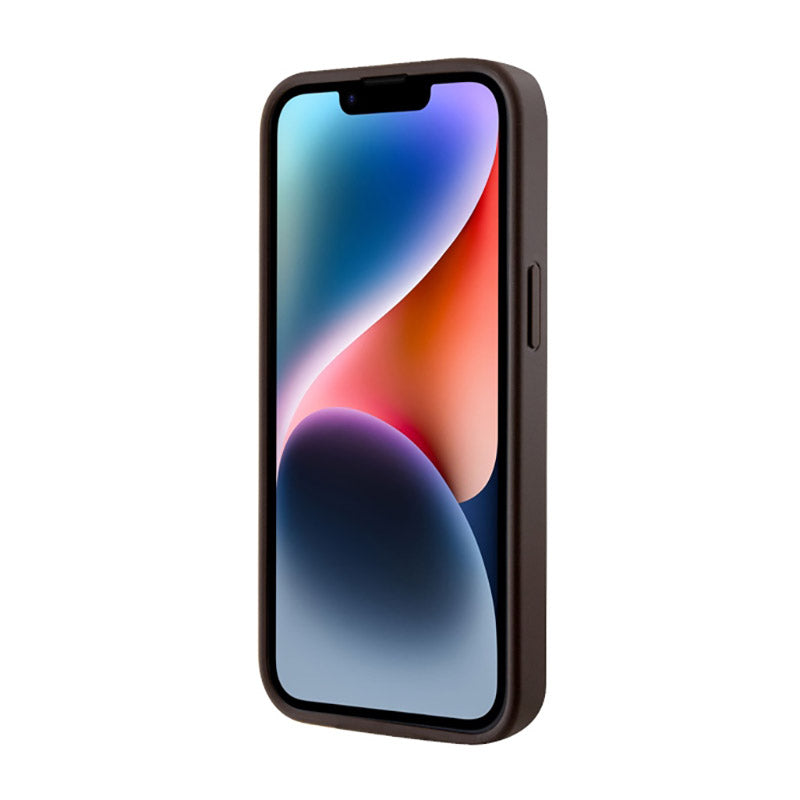 Guess GCube Stripes MagSafe – „iPhone 14 Plus“ dėklas (rudas)