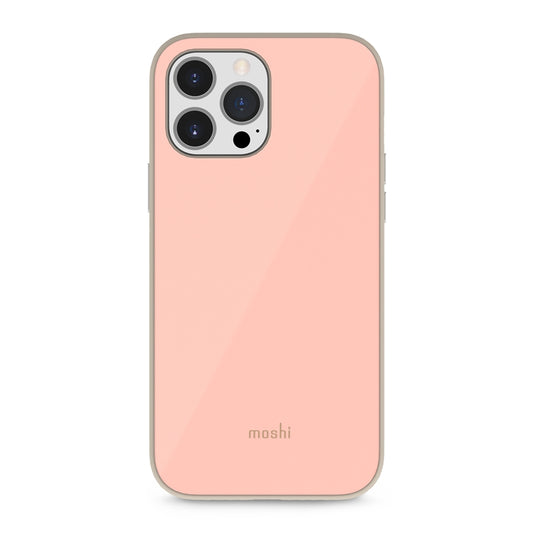 Moshi iGlaze - Premium Hybridinis dėklas, skirtas iPhone 13 Pro Max (su „SnapTo“ sistema) („Dahlia“ rausva)