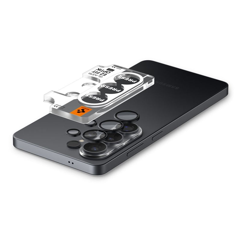 Spigen Optik Pro HD GLAS.TR EZ Fit kameros apsauga 2 vnt. – Kameros lęšio apsauga, skirta Samsung Galaxy S26 Ultra (2 vnt.)(Juoda)