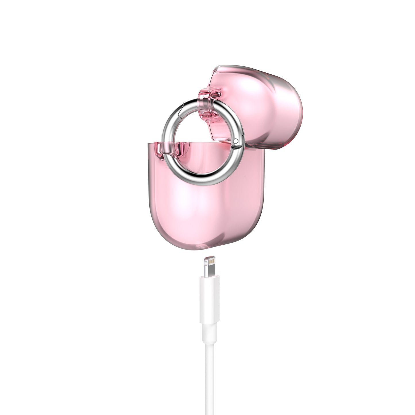 Speck Presidio Clear - dėklas „Apple Airpods 3 gen“ su „Microban“ („Icy Pink“)