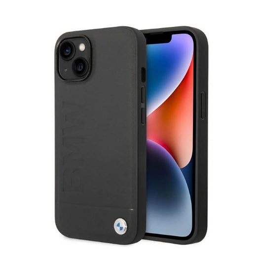 BMW Signature Logo Imprint MagSafe – dėklas, skirtas iPhone 14 Plus (Juodas)