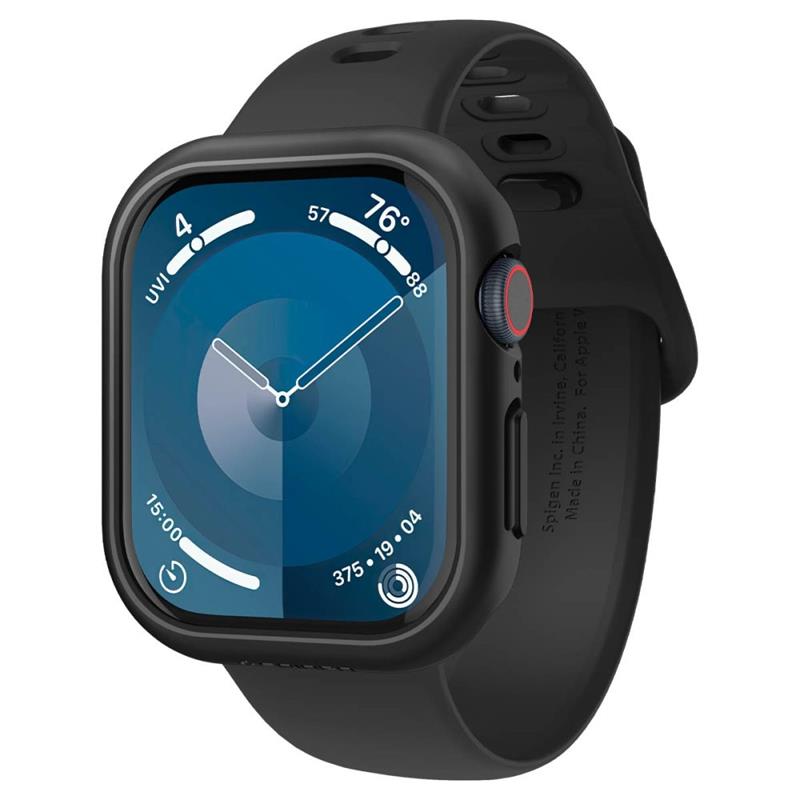 Spigen Thin Fit – dėklas, skirtas Apple Watch 10 46 mm (juoda spalva)