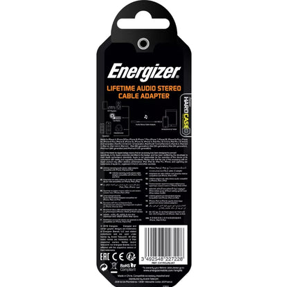 Energizer HardCase – „Lightning“ prie 3,5 mm lizdo garso adapteris, MFi sertifikuotas, 11 cm, ROW (baltas)