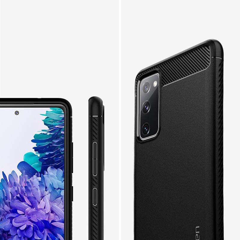 Spigen Rugged Armor – „Samsung Galaxy S20 FE“ dėklas (juodas)