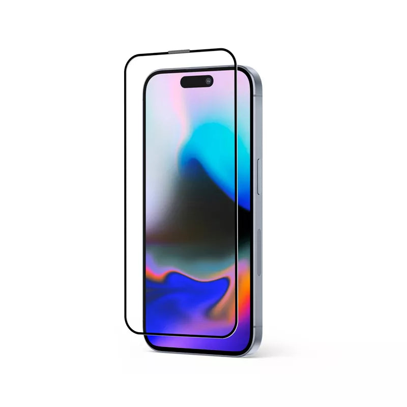 Crong Antibakterinis 3D Armour Glass – Grūdintas stiklas 9H visam ekranui, skirtas iPhone 16 Pro + montavimo rėmelis