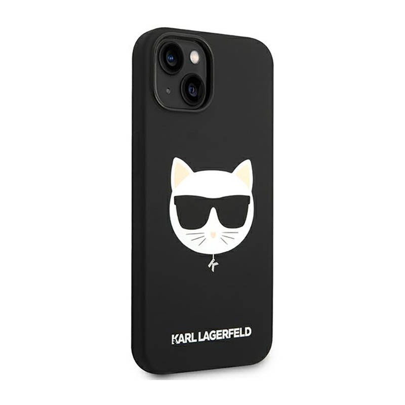 Karl Lagerfeld Choupette Head MagSafe Silicone – dėklas, skirtas „iPhone 14 Plus“ (juodas)