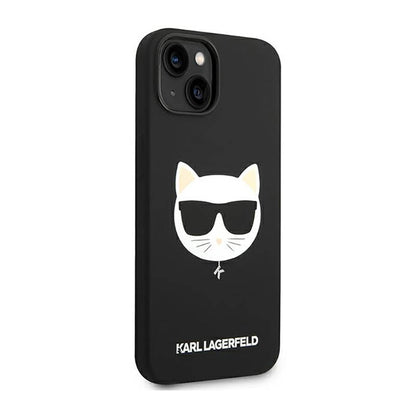 Karl Lagerfeld Choupette Head MagSafe Silicone – dėklas, skirtas „iPhone 14 Plus“ (juodas)