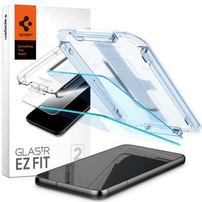 Spigen Glas.TR EZ Fit 2 pakuotės – grūdintas stiklas Samsung Galaxy S23, 2 vnt. (skaidrus)