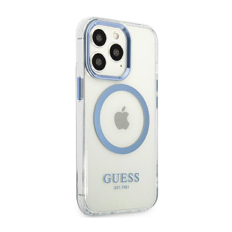 Guess Metal Outline MagSafe – "Clear" dėklas, skirtas "iPhone 13 Pro"