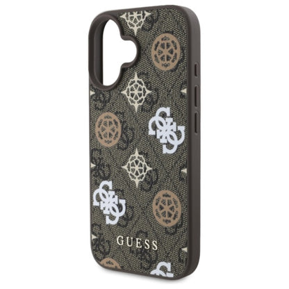 Guess Peony ant 4G foninis pagrindas su MagSafe - dėklas iPhone 16 (rudos spalvos)