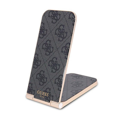 Guess 4G Pattern MagSafe – sulankstomas 2-in-1 indukcinis įkroviklis su „MagSafe“, skirtas „iPhone“ ir „AirPods“, 15W (juodas)