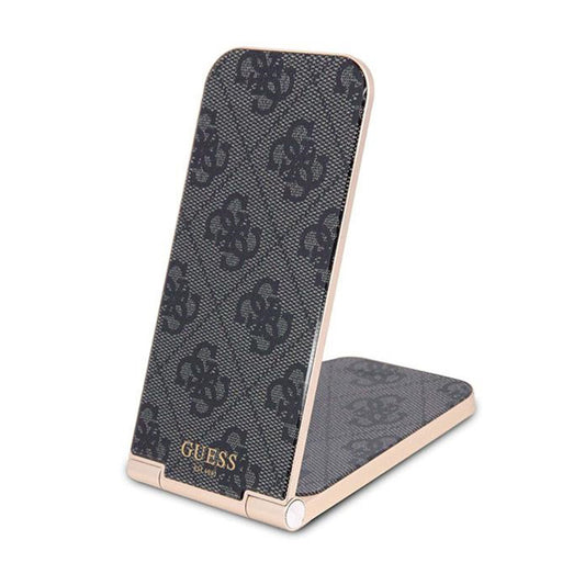 Guess 4G Pattern MagSafe – sulankstomas 2-in-1 indukcinis įkroviklis su „MagSafe“, skirtas „iPhone“ ir „AirPods“, 15W (juodas)