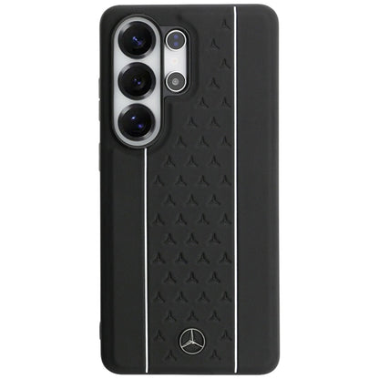 „Mercedes Laurel Leaves“ vertikalių dryžių „MagSafe“ dėklas, skirtas „Samsung Galaxy S26 Ultra“ (juoda/balta)