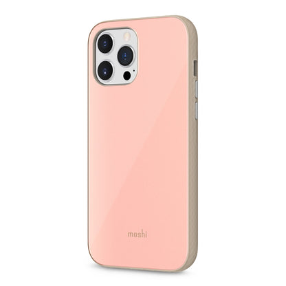Moshi iGlaze - Premium Hybridinis dėklas, skirtas iPhone 13 Pro Max (su „SnapTo“ sistema) („Dahlia“ rausva)