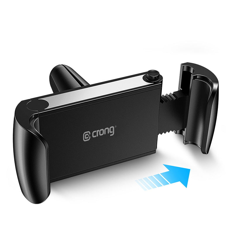 Crong Universal Smart Car Holder - Universalus automobilinis telefono laikiklis 4-6.7" (juodas)