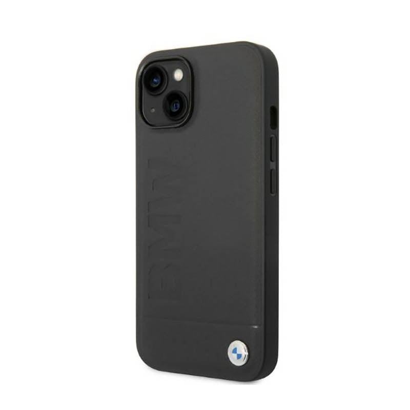 BMW Signature Logo Imprint MagSafe – dėklas, skirtas iPhone 14 Plus (Juodas)
