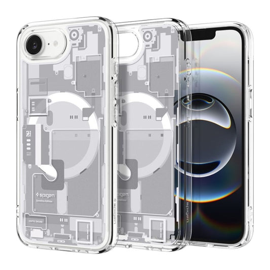 Spigen Ultra Hybrid Mag MagSafe - dėklas, skirtas iPhone 16e (Zero One White)