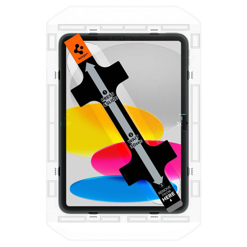 Spigen GLAS.TR EZ FIT - Grūdintas stiklas, skirtas Apple iPad 11” (2025) / 10.9" (2022) (skaidrus)
