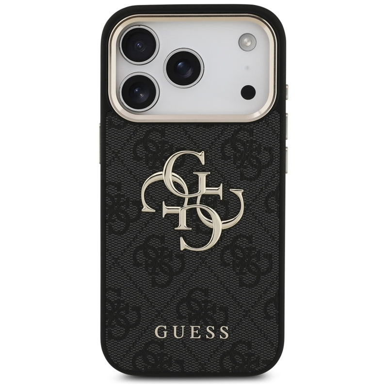 Guess 4G Big 4G Classic Logo - Dėklas iPhone 17 Pro (Juoda / Auksinė)