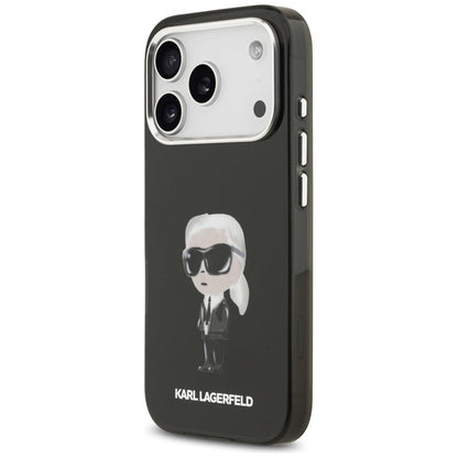 Karl Lagerfeld IML Aquarelle Karl & Logo MagSafe dėklas iPhone 17 Pro (juodas)