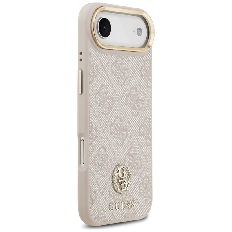 Guess 4G Strass Logo MagSafe dėklas iPhone Air (Rožinis)