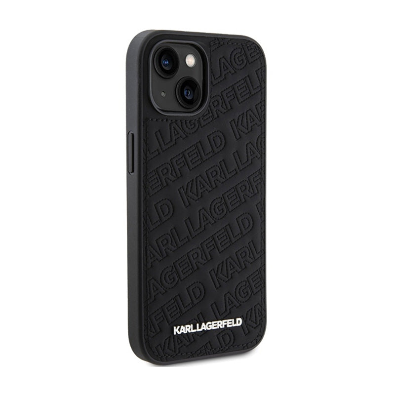Karl Lagerfeld Quilted K Pattern – „iPhone 15 Plus“ dėklas (juodas)