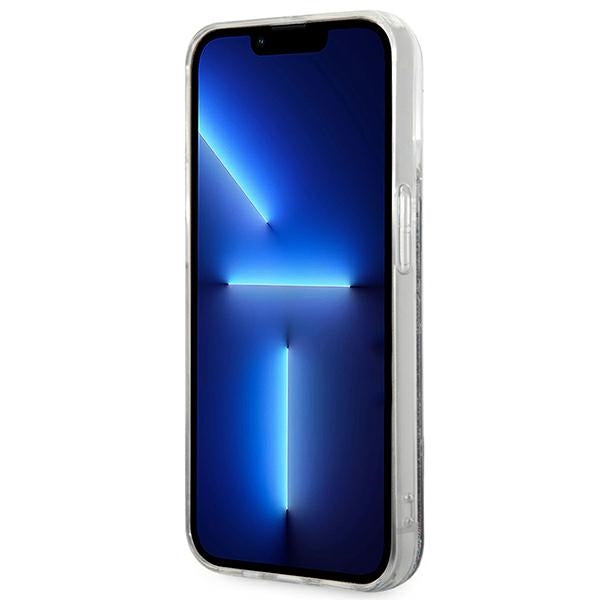 Karl Lagerfeld Monogram Liquid Glitter – dėklas, skirtas „iPhone 14 Pro Max“ (juodas)