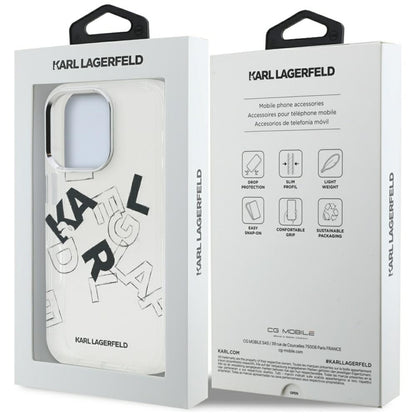 Karl Lagerfeld IML Piešinio Stiliaus Grafika - Dėklas iPhone 16 Pro (skaidrus)