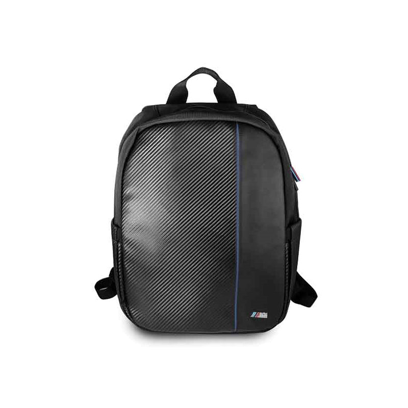 BMW Carbon Navy Stripe – 16 colių nešiojamojo kompiuterio kuprinė (juoda)