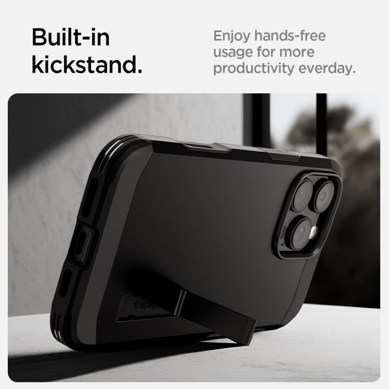 Spigen Tough Armor T Mag MagSafe – dėklas, skirtas „iPhone 16 Pro Max“ (juodas)