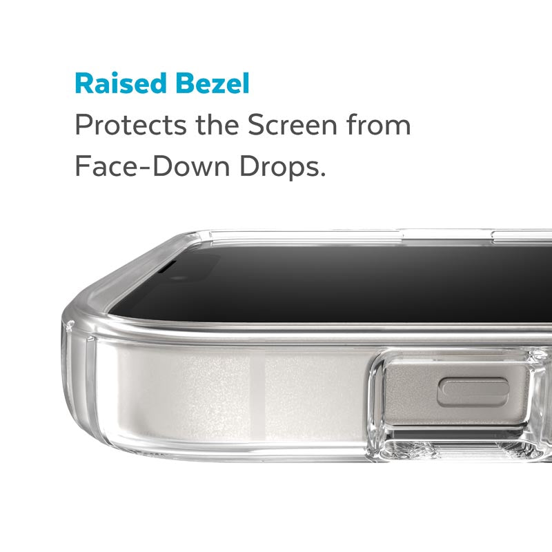 Speck Gemshell + MagSafe – Dėklas skirtas iPhone 15 Plus / iPhone 14 Plus su MICROBAN danga (Skaidrus)