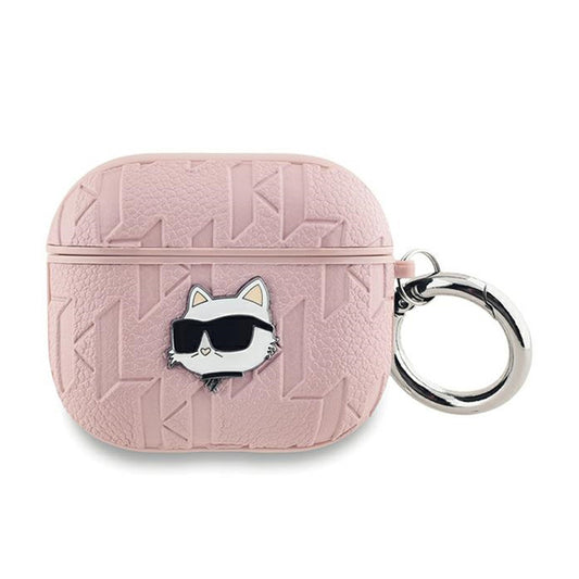 Karl Lagerfeld Monogram Choupette Head - „AirPods 3“ dėklas (rožinis)