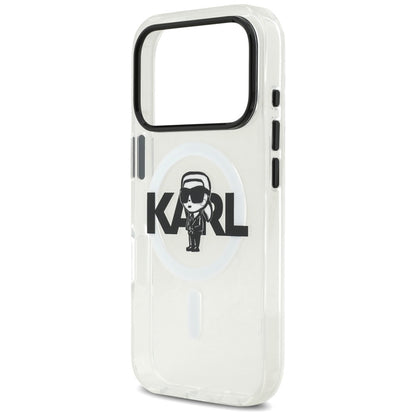 Karl Lagerfeld IML Karl Sketch Logo MagSafe dėklas iPhone 17 Pro (Skaidrus)