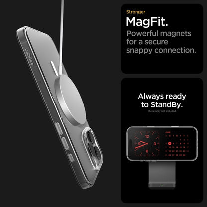Spigen Thin Fit T Mag MagSafe dėklas iPhone 16 Pro Max (Skaidrus / Baltas)