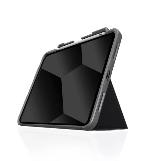 STM Dux Plus – Tvirtas dėklas, skirtas iPad 11 colių (2025) / 10,9 colių (2022) MIL-STD-810G, su Apple Pencil laikikliu (juodas) EDU/COM versija