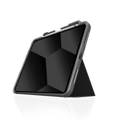 STM Dux Plus – Tvirtas dėklas, skirtas iPad 11 colių (2025) / 10,9 colių (2022) MIL-STD-810G, su Apple Pencil laikikliu (juodas) EDU/COM versija