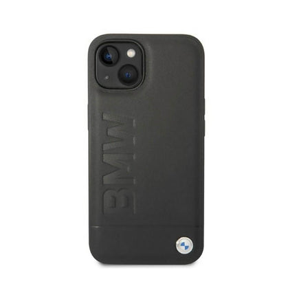 BMW Signature Logo Imprint MagSafe – dėklas, skirtas iPhone 14 Plus (Juodas)