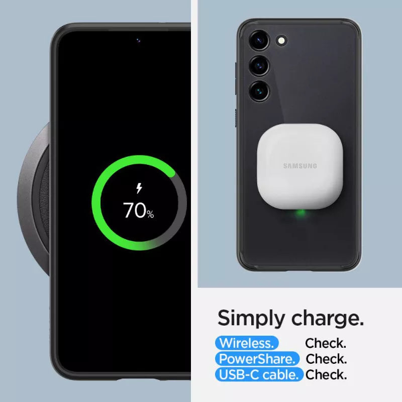 Spigen Ultra Hybrid - Dėklas, skirtas Samsung Galaxy S23 (Šalnos juoda)