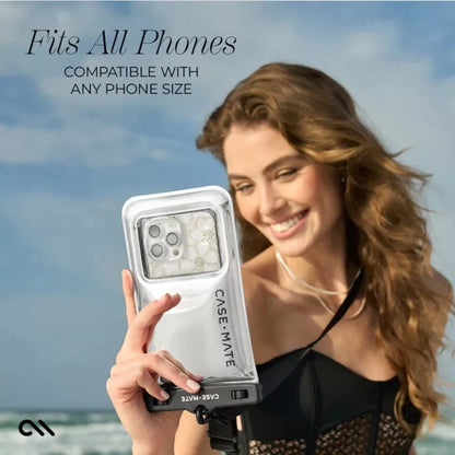 Case-Mate vandeniui atsparus plūduriuojantis dėklas – vandeniui atsparus išmaniojo telefono dėklas (sidabrinis chromas)