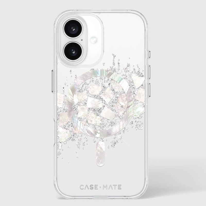 Case-Mate Karat MagSafe – dėklas, skirtas „iPhone 16“, su perlo inkrustacija („A Touch of Pearl“)